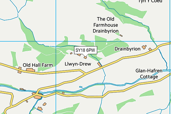 SY18 6PW map - OS VectorMap District (Ordnance Survey)