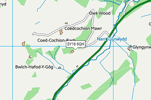 SY18 6QH map - OS VectorMap District (Ordnance Survey)