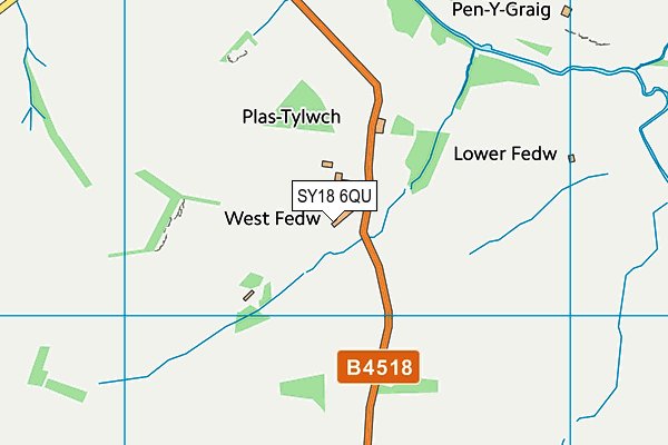 SY18 6QU map - OS VectorMap District (Ordnance Survey)