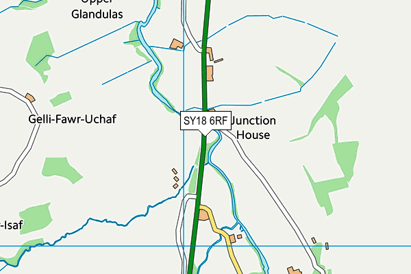 SY18 6RF map - OS VectorMap District (Ordnance Survey)