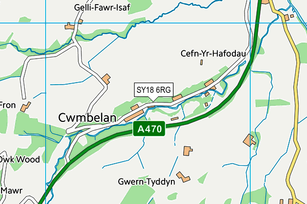 SY18 6RG map - OS VectorMap District (Ordnance Survey)