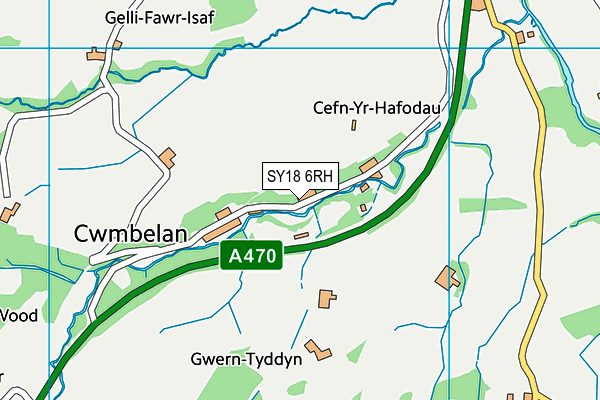 SY18 6RH map - OS VectorMap District (Ordnance Survey)