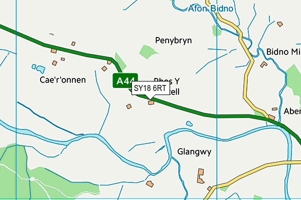 SY18 6RT map - OS VectorMap District (Ordnance Survey)