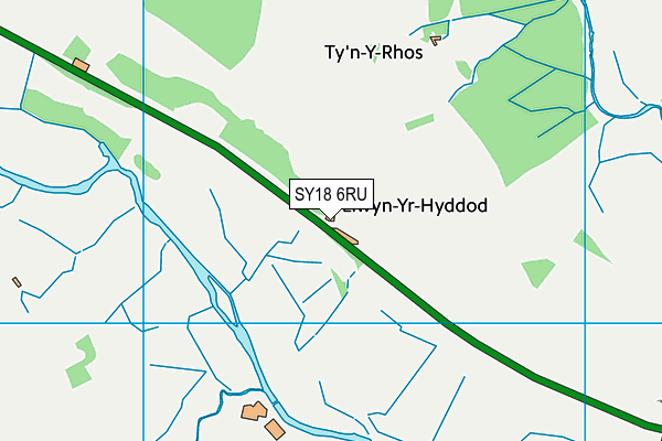 SY18 6RU map - OS VectorMap District (Ordnance Survey)