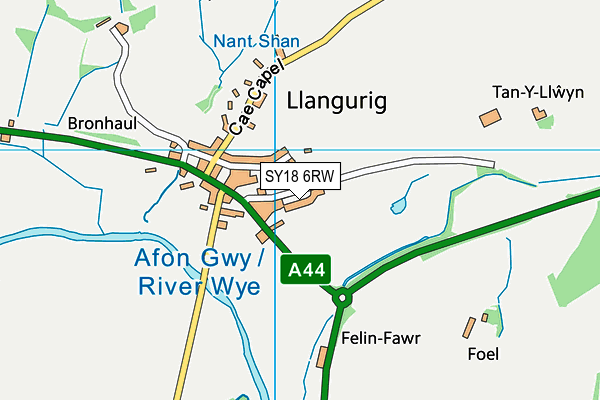 SY18 6RW map - OS VectorMap District (Ordnance Survey)