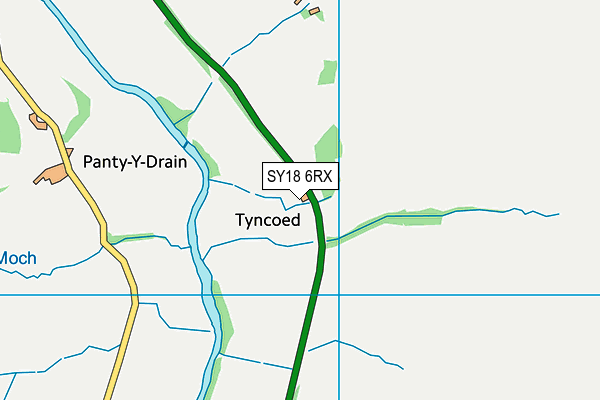 SY18 6RX map - OS VectorMap District (Ordnance Survey)