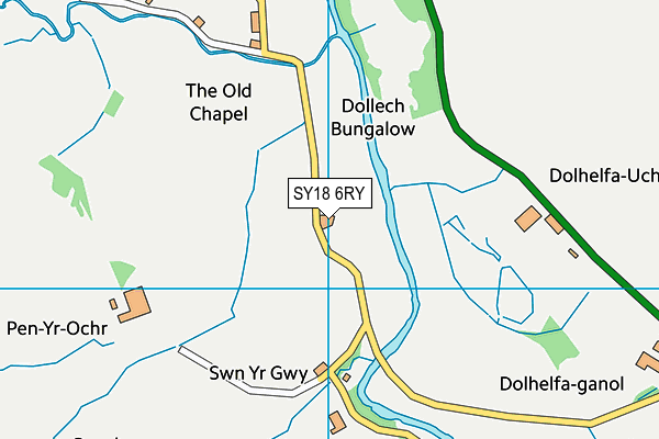 SY18 6RY map - OS VectorMap District (Ordnance Survey)