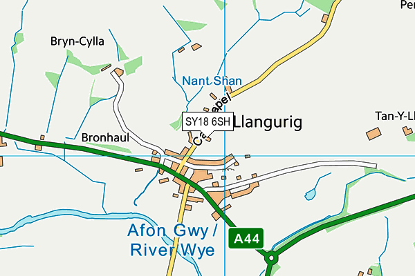 SY18 6SH map - OS VectorMap District (Ordnance Survey)