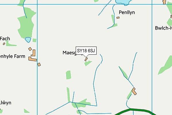 SY18 6SJ map - OS VectorMap District (Ordnance Survey)