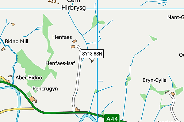 SY18 6SN map - OS VectorMap District (Ordnance Survey)