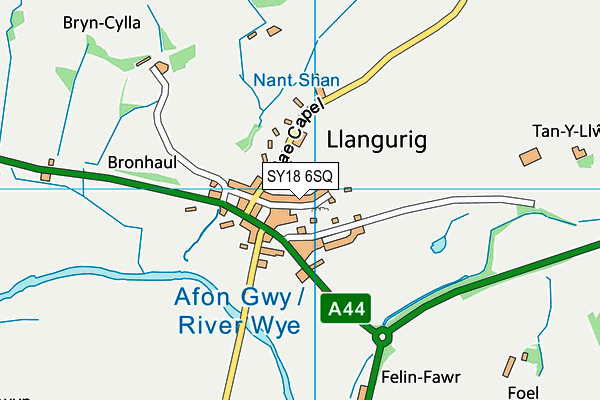 SY18 6SQ map - OS VectorMap District (Ordnance Survey)