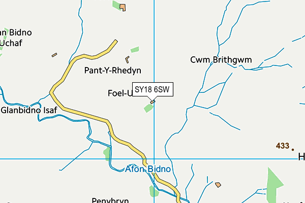 SY18 6SW map - OS VectorMap District (Ordnance Survey)