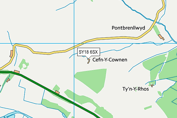 SY18 6SX map - OS VectorMap District (Ordnance Survey)