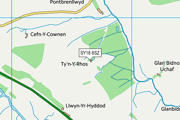 SY18 6SZ map - OS VectorMap District (Ordnance Survey)