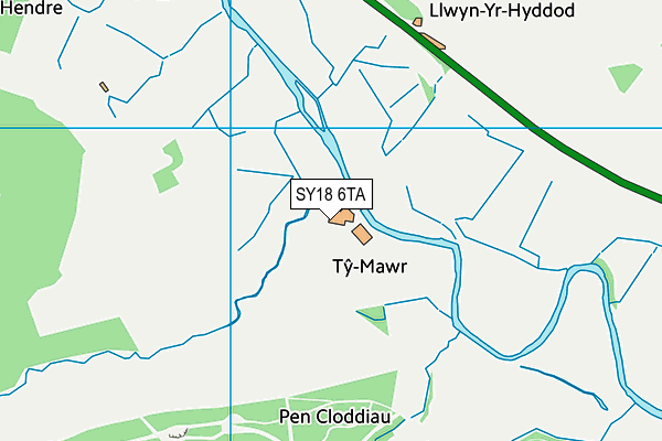 SY18 6TA map - OS VectorMap District (Ordnance Survey)