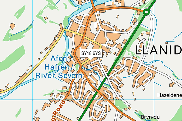 SY18 6YS map - OS VectorMap District (Ordnance Survey)