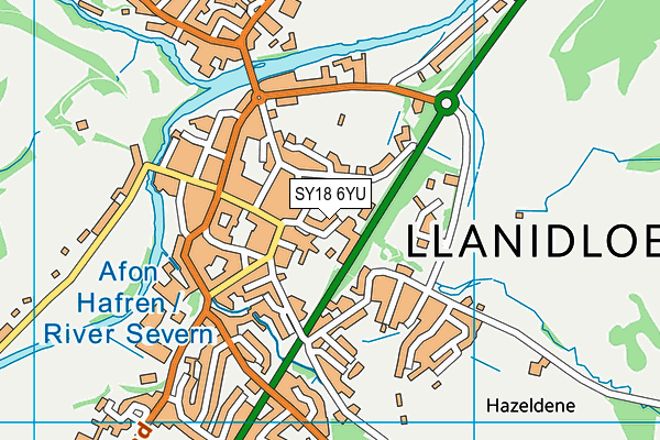 SY18 6YU map - OS VectorMap District (Ordnance Survey)