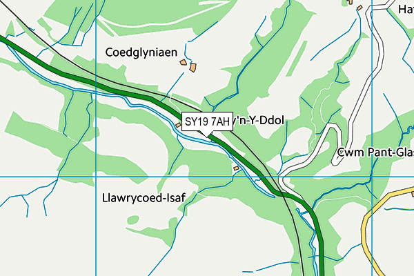 SY19 7AH map - OS VectorMap District (Ordnance Survey)