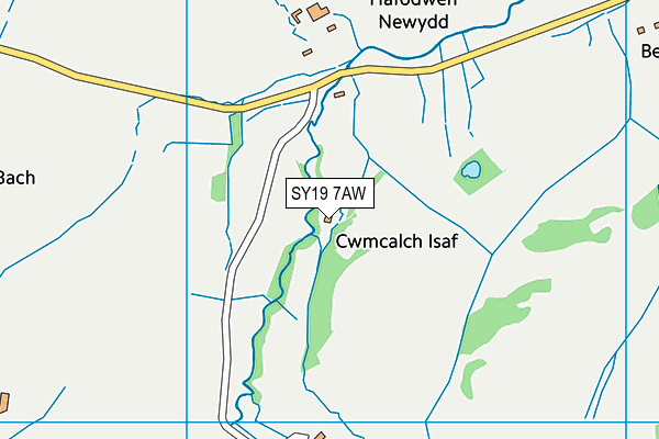 SY19 7AW map - OS VectorMap District (Ordnance Survey)
