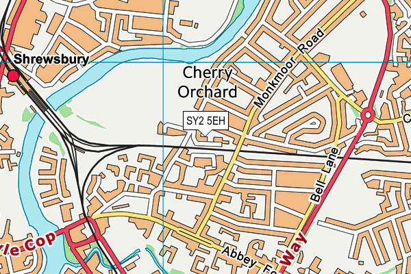 SY2 5EH map - OS VectorMap District (Ordnance Survey)