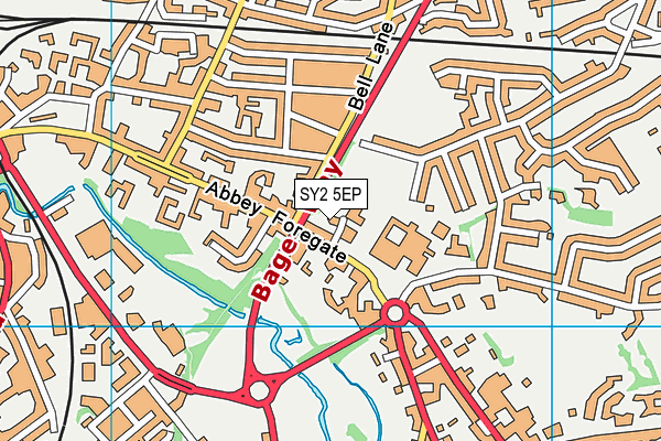 SY2 5EP map - OS VectorMap District (Ordnance Survey)