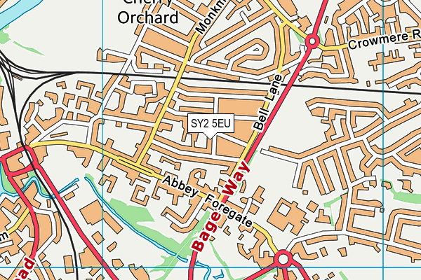 SY2 5EU map - OS VectorMap District (Ordnance Survey)