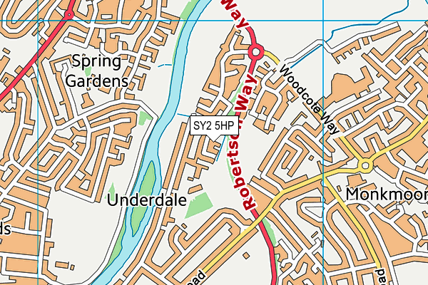 SY2 5HP map - OS VectorMap District (Ordnance Survey)