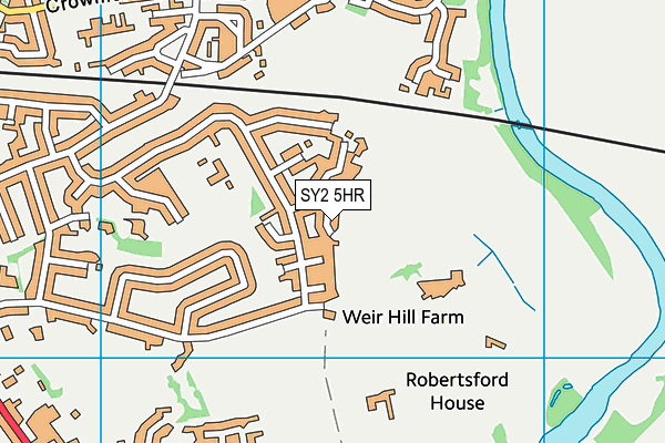 SY2 5HR map - OS VectorMap District (Ordnance Survey)