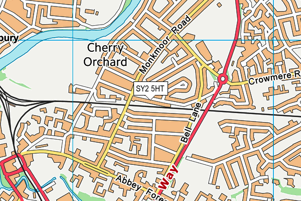 SY2 5HT map - OS VectorMap District (Ordnance Survey)