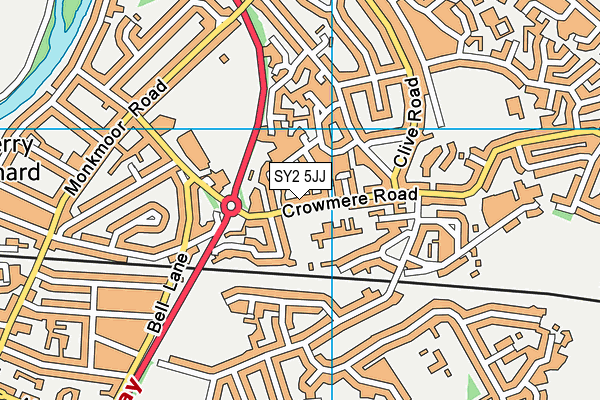 Crowmoor Primary School and Nursery map (SY2 5JJ) - OS VectorMap District (Ordnance Survey)