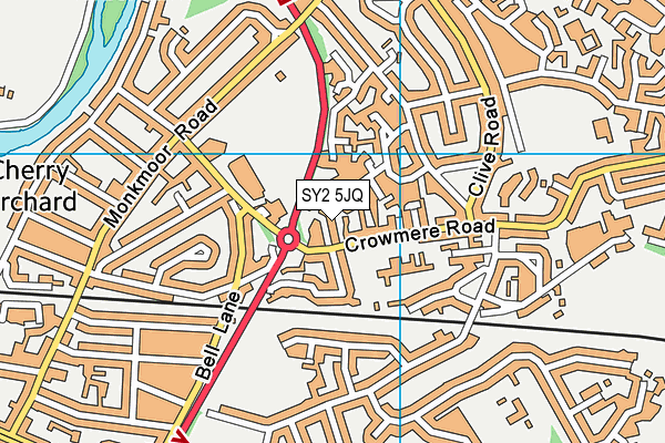 SY2 5JQ map - OS VectorMap District (Ordnance Survey)