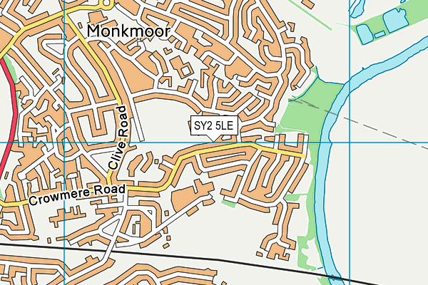 SY2 5LE map - OS VectorMap District (Ordnance Survey)