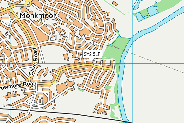 SY2 5LF map - OS VectorMap District (Ordnance Survey)