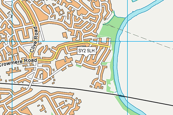 SY2 5LH map - OS VectorMap District (Ordnance Survey)