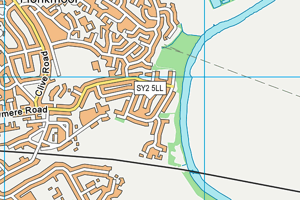 SY2 5LL map - OS VectorMap District (Ordnance Survey)