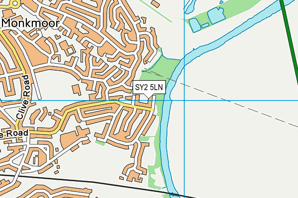 SY2 5LN map - OS VectorMap District (Ordnance Survey)