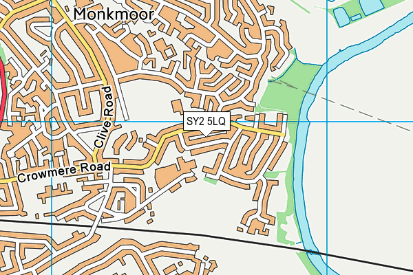 SY2 5LQ map - OS VectorMap District (Ordnance Survey)