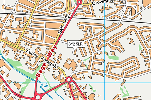 SY2 5LR map - OS VectorMap District (Ordnance Survey)