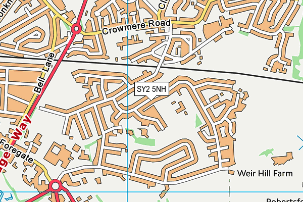 SY2 5NH map - OS VectorMap District (Ordnance Survey)