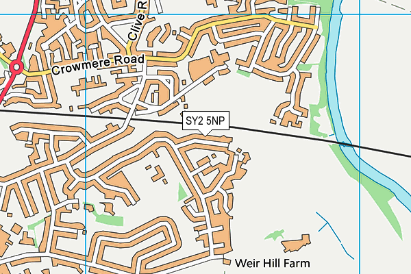 SY2 5NP map - OS VectorMap District (Ordnance Survey)