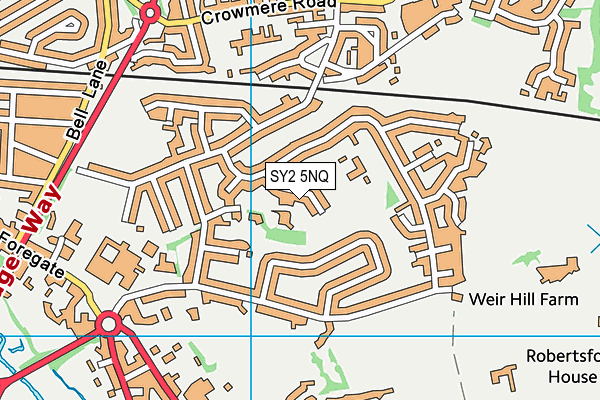 SY2 5NQ map - OS VectorMap District (Ordnance Survey)