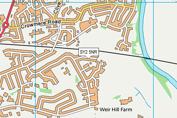 SY2 5NR map - OS VectorMap District (Ordnance Survey)