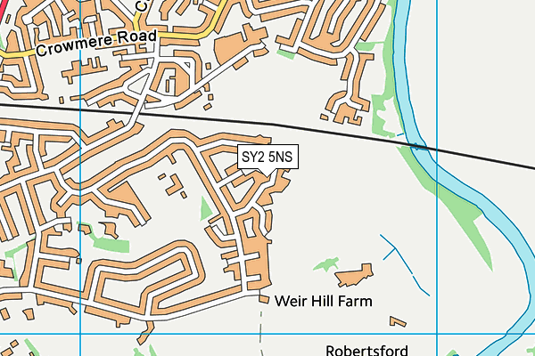 SY2 5NS map - OS VectorMap District (Ordnance Survey)