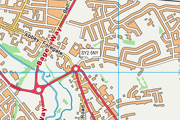 SY2 5NY map - OS VectorMap District (Ordnance Survey)