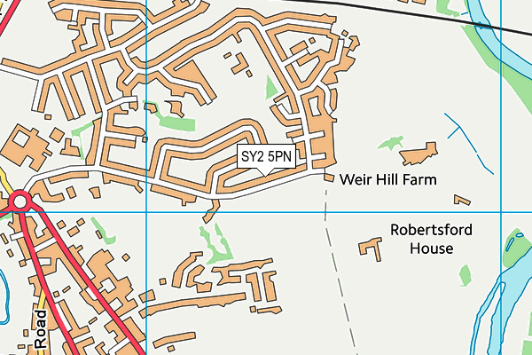 SY2 5PN map - OS VectorMap District (Ordnance Survey)