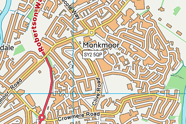 SY2 5QP map - OS VectorMap District (Ordnance Survey)