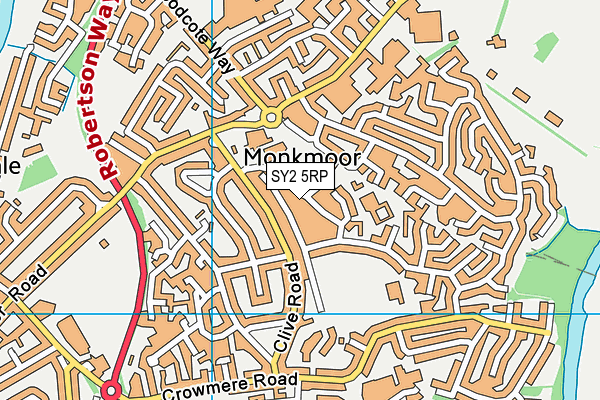 SY2 5RP map - OS VectorMap District (Ordnance Survey)