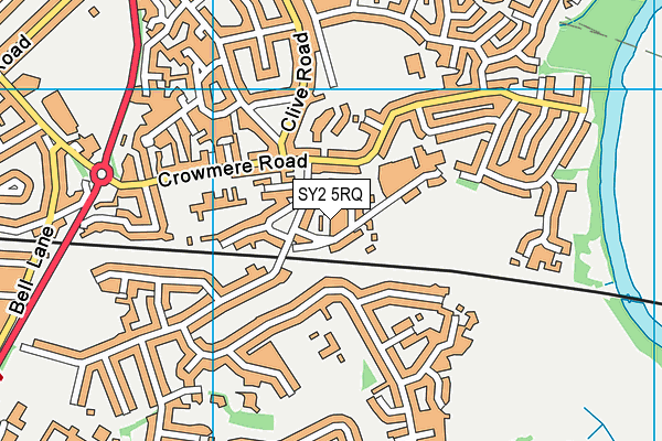 SY2 5RQ map - OS VectorMap District (Ordnance Survey)