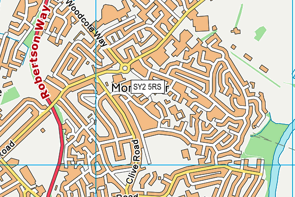 SY2 5RS map - OS VectorMap District (Ordnance Survey)