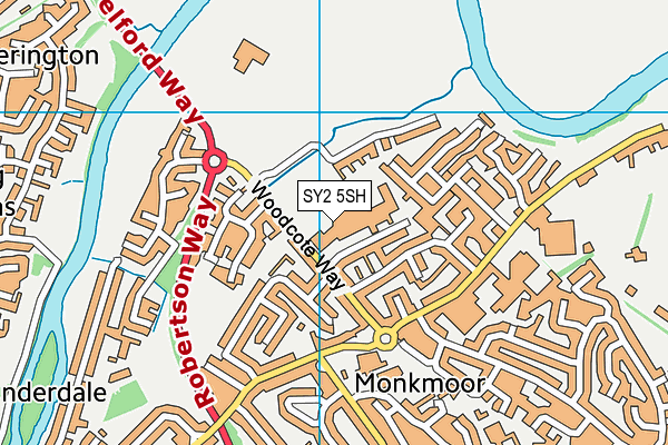 The Wilfred Owen School (Monkmoor Campus) map (SY2 5SH) - OS VectorMap District (Ordnance Survey)